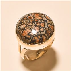 Leopard Jasper RING Solid Sterling Silver