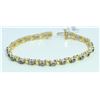 Image 1 : 14K YELLOW GOLD SAPPHIRE BRACELET/12 GRAMS/SAPPHIRE 6.70CT