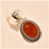 Image 1 : Carnelian Pendant Solid Sterling Silver