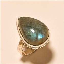 Labradorite RING Solid Sterling Silver