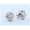 Image 1 : 14K WHITE GOLD EARRING :5.4G/Center Cubic Zirconia:2Ea