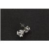 Image 2 : 14K WHITE GOLD EARRING :5.4G/Center Cubic Zirconia:2Ea