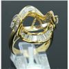 Image 1 : 18K Y/G DIAMOND RING/10.50 GRAMS/BAGUETTE DIAMOND 1.85CT/MD 0.27CT