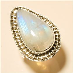 Moonstone RING Solid Sterling Silver