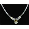 Image 1 : 14K WHITE GOLD TWO TONE DIAMOND NECKLACE/21.9 GRAMS/DIAMOND 1.44CT
