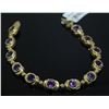 Image 3 : 14K YELLOW GOLD AMETHYST AND DIAMOND BRACELET /14 GRAM /DIAMOND 0.34 CT/AMETHYST 9.75 CT