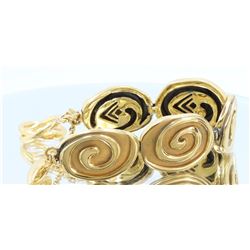 Silver Gold Tone Bracelet 52.48Gram  And Ring 15.34Gram  Set