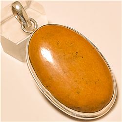 Yellow Opal Pendant Solid Sterling Silver