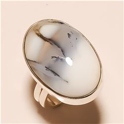 Dendrite Opal RING Solid Sterling Silver