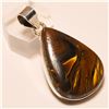 Image 1 : Tiger Eye Pendant Solid Sterling Silver