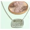 Image 2 : 14K WHITE GOLD PENDANT WITH CHAIN 2.51G/Diamond 0.37Ct