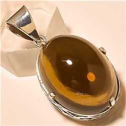 Smokey Quartz Pendant Solid Sterling Silver