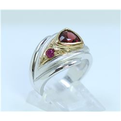 Sterling Silver .925 Garnet/Ruby Ring