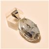 Image 1 : Moss Agate Pendant Solid Sterling Silver
