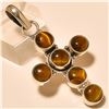 Image 1 : Tiger Eye Pendant Solid Sterling Silver