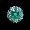 Image 1 : 10.10CT NATURAL PARAIBA COPPER BEARING TOURMALINE 18K WHITE GOLD RING