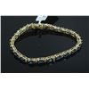 Image 1 : 14K YELLOW GOLD SAPPHIRE AND DIAMOND BRACELET/11.9 GRAM /DIAMOND 0.78 CT/BLUE SAPPHIRE 12.91 CT