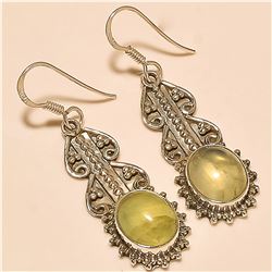 Prehnite Earring Solid Sterling Silver