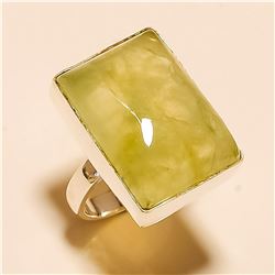 Prehnite RING Solid Sterling Silver