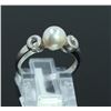 Image 3 : 18K W/G PEARL AND DIAMOND RING/2.30 GRAMS/ROUND DIAMIOND 0.04CT/PEARL 6.90 Mm