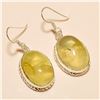 Image 1 : Prehnite Earring Solid Sterling Silver
