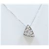 Image 2 : 14K WHITE GOLD PENDANT WITH CHAIN:2.5G/Diamond:0.2Ct