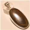 Image 1 : Copper Obsidian Pendant Solid Sterling Silver