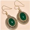 Image 1 : Green Onyx Earring Solid Sterling Silver