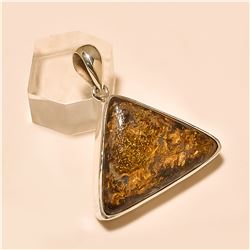 Bronzite Pendant Solid Sterling Silver