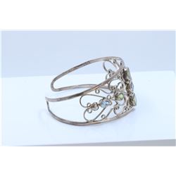 Sterling Silver .925  With Cuff Bangle 23.68 Gram