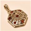 Image 1 : Garnet Pendant Solid Sterling Silver