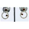 Image 1 : 14K WHITE GOLD EARRING 3.70GRAM  DIAMOND 0.35CT/ BROWN DIAMOND 0.62CT