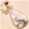 Image 1 : Dendrite Opal Pendant Solid Sterling Silver