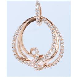 14K Rose Gold Diamond Pendant:5 Grams/Diamond:0.82Ct/#R8006