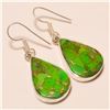 Image 1 : Copper Turquoise Earring Solid Sterling Silver
