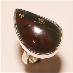Bloodstone RING Solid Sterling Silver