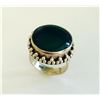 Image 2 : Sterling Silver .925 Green Agate Ring