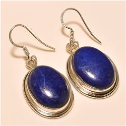 Lapis Earring Solid Sterling Silver