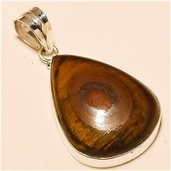Copper Obsidian Pendant Solid Sterling Silver