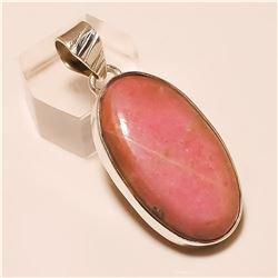 Rhodonite Pendant Solid Sterling Silver