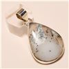 Image 1 : Dendrite Opal Pendant Solid Sterling Silver