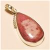 Image 1 : Rhodonite Pendant Solid Sterling Silver