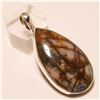 Image 1 : Out Back Jasper Pendant Solid Sterling Silver