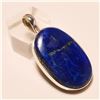 Image 1 : Lazuli Lapis Pendant Solid Sterling Silver