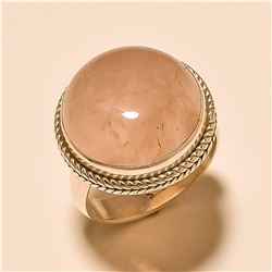 Rose Quartz RING Solid Sterling Silver
