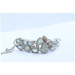 Sterling Silver .925 Vintage Smokey Quartz Bracelet 38.77Gram