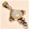 Image 1 : Moon Stone/Pearl Pendant Solid Sterling Silver