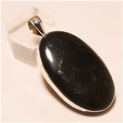 Blood Stone Pendant Solid Sterling Silver