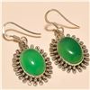 Image 1 : Green Onyx Earring Solid Sterling Silver