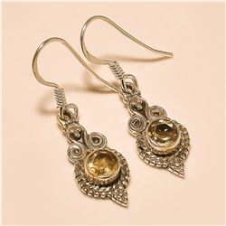 Citrine Earring Solid Sterling Silver